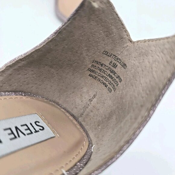 Steve Madden Colette Heels 8.5M Sparkle Blush Rhinestone Strappy - Picture 4 of 15